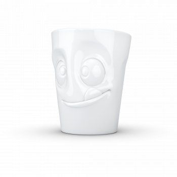 Preview: FiftyEight Henkelbecher Mug Lecker weiss